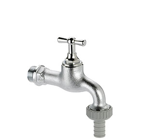 1030200 - CR-Brass draw-off tap - heavy variation with T-handle