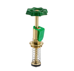 1213250 - Brass Upper-part with grease chamber for Combined Free-flow and Backflow-preventer valves, risinge Spindel