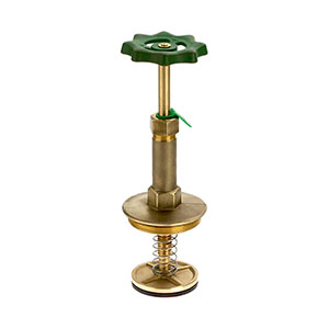 1219800 - Brass Upper-part with grease chamber for Combined Free-flow and Backflow-preventer valves, risinge Spindel