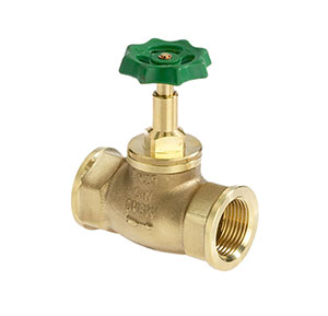 1300800 - CR-Brass Globe valve without drain valve, rising