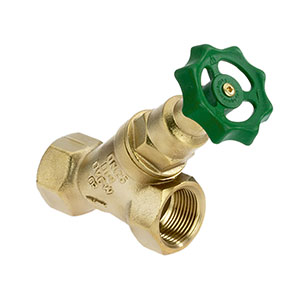 1501255 - CR-Brass Free-flow valve with PTFE (Teflon) flat seal, upper part not-rising, without drain valve