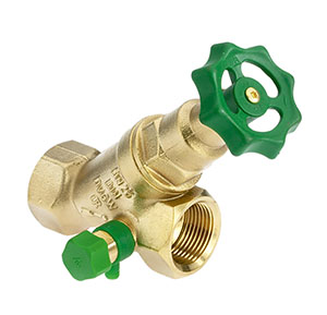 1503405 - CR-Brass Free-flow valve with PTFE sealing, upper part not-rising, with drain valve