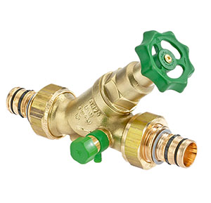 1539180 - CR-Brass Free-flow valve Geberit Mepla, not-rising, with drain valve