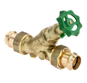 1630180 - CR-Brass Combined Free-flow and Backflow-preventer Valve Viega Profipress, not-rising, without drain valve