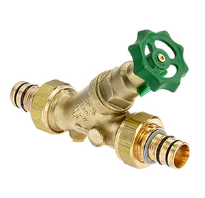 1638420 - CR-Brass Combined Free-flow and Backflow-preventer Valve Geberit Mepla, not-rising, without drain valve