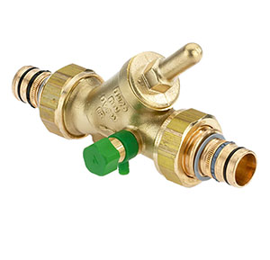 1737280 - CR-Brass Backflow-preventer Geberit Mepla, with drain valve