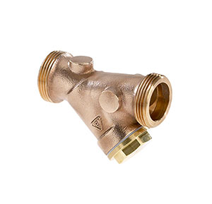 2453400 - Red-brass Strainer with fine meshed strainer with PTFE-sealing (Teflon)