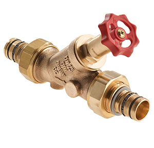 3536420 - Red-brass Free-flow valve male thread, Geberit Mepla, without drain valve