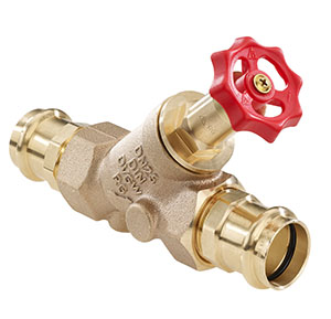 3681180 - Red-brass Combined Free-flow and Backflow-preventer valve female thread, Viega Profipress, without drain valve