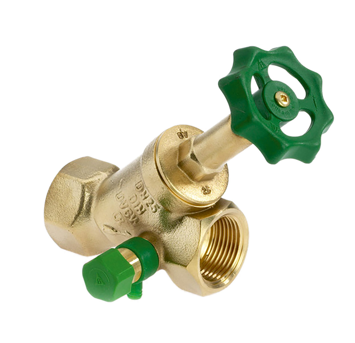 1502250 - CR-Brass Free-flow valve upper part rising, with drain valve