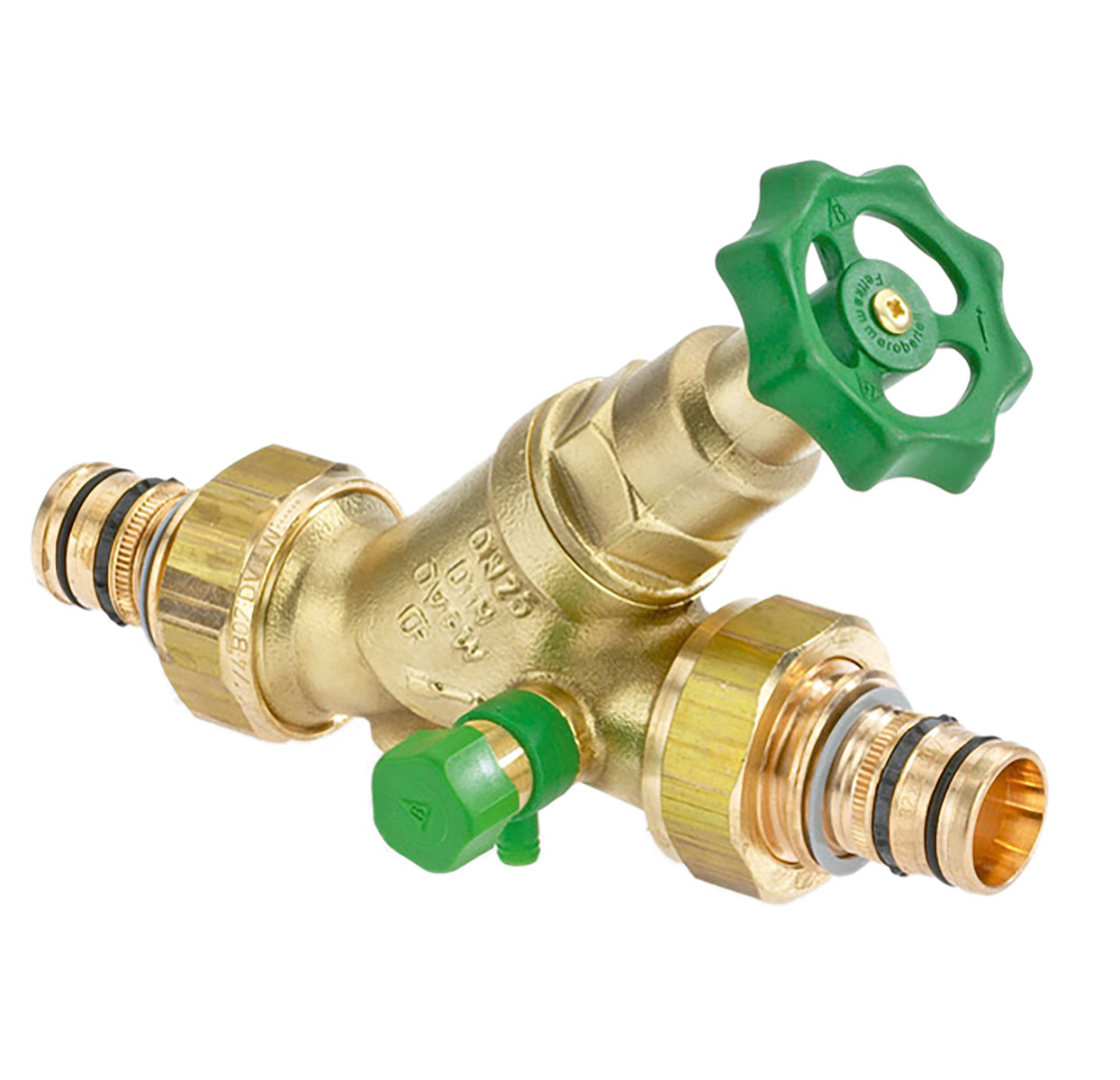 1539540 - CR-Brass Free-flow valve Geberit Mepla, not-rising, with drain valve