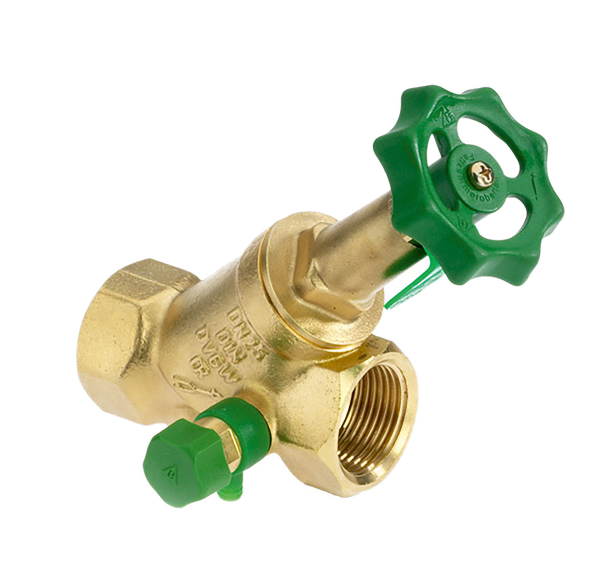 1602250 - CR-Brass Combined Free-flow and Backflow-preventer Valve female thread, rising, with drain valve