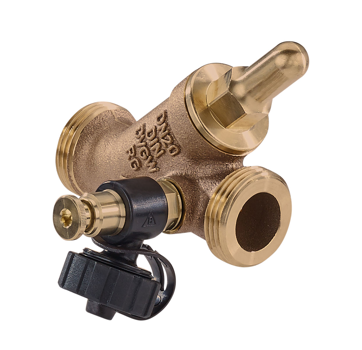 3708200 - Red-brass Backflow-preventer male thread, with drain valve
