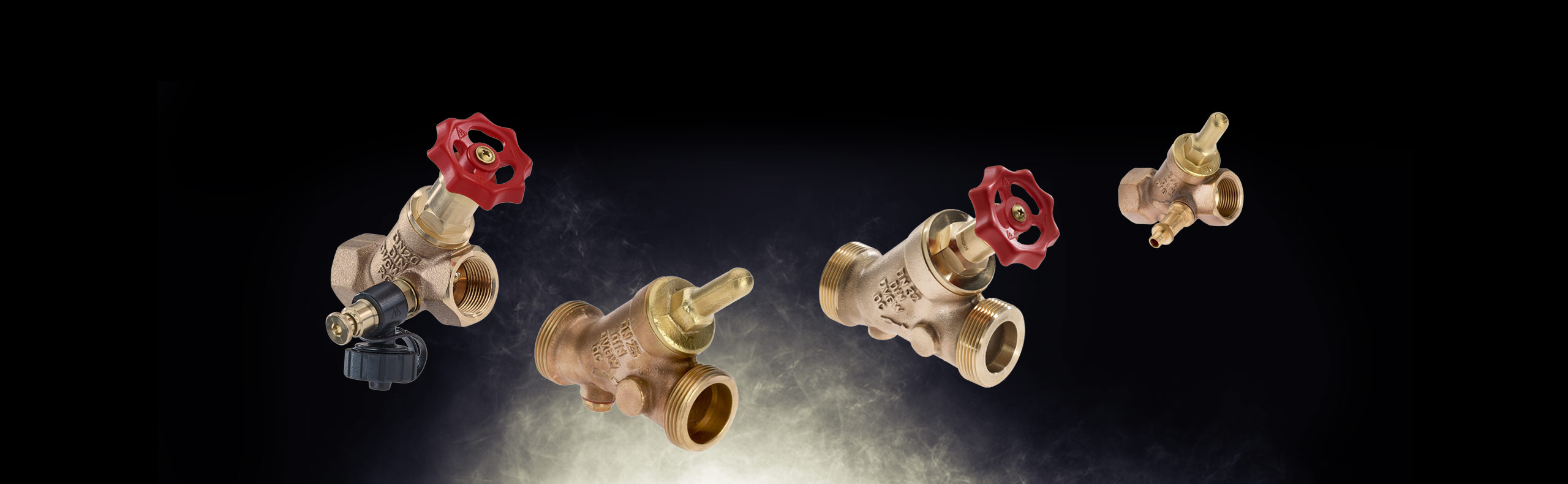 Red-brass Free-flow valves / Combined Free-flow and Backflow-preventer valves / Backflow-preventer