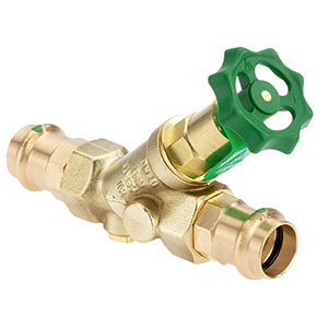 1682350 - CR-Brass Combined Free-flow and Backflow-preventer Valve Viega Profipress, not-rising, without drain valve
