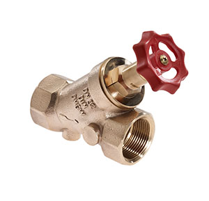 3501325 - Red-brass Free-flow valve with plugs on both sides, female thread, without drain valve