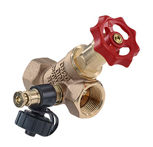 3603250 - Red-brass Combined Free-flow and Backflow-preventer valve female thread, with drain valve