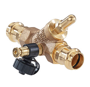 3781540 - Red-brass Backflow-preventer female thread, Viega Profipress, with drain valve