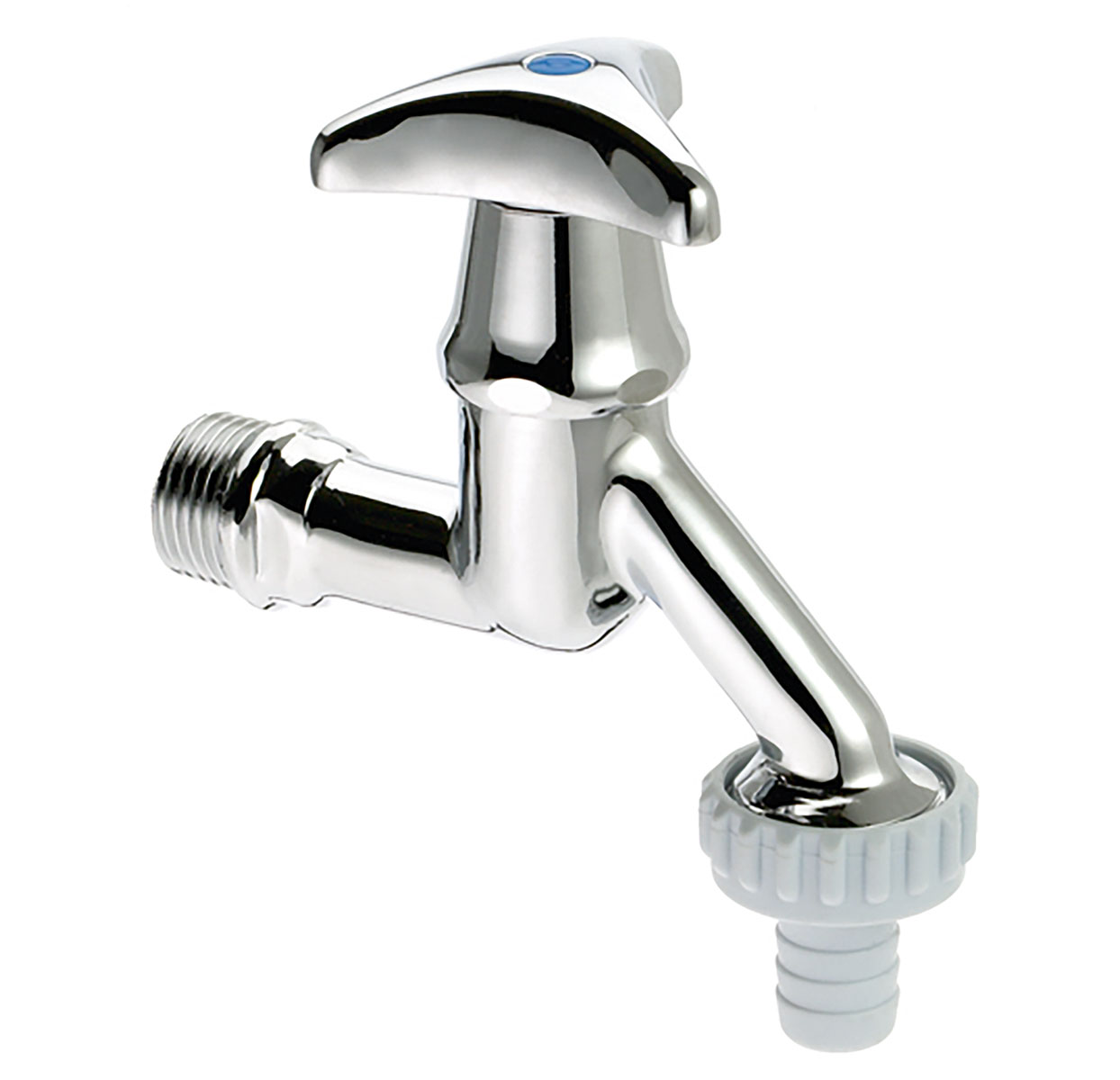 1014153 - Brass draw-off tap - light variation three-cornered handle