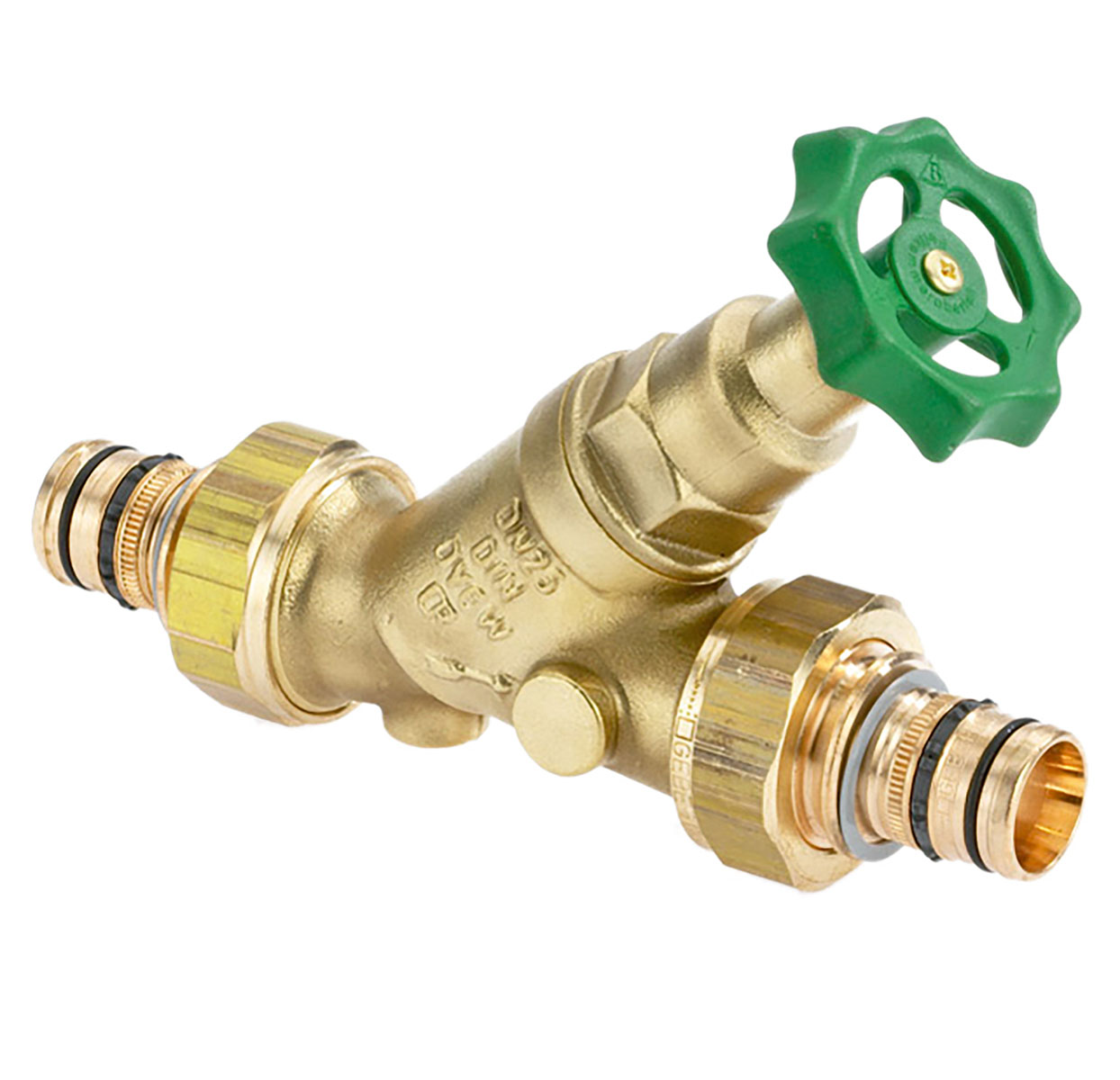 1538150 - CR-Brass Free-flow valve Geberit Mepla, not-rising, without drain valve
