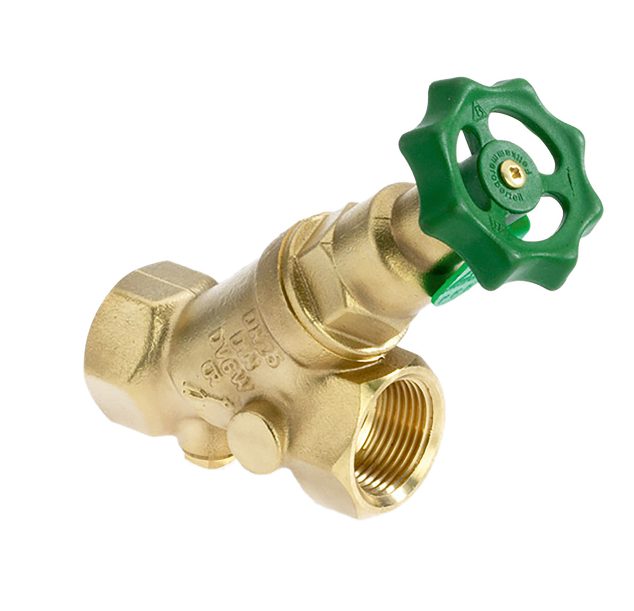 1601320 - CR-Brass Combined Free-flow and Backflow-preventer Valve female thread, not-rising, without drain valve