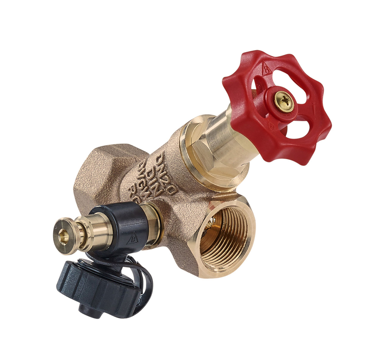 3503500 - Red-brass Free-flow valve female thread, with drain valve