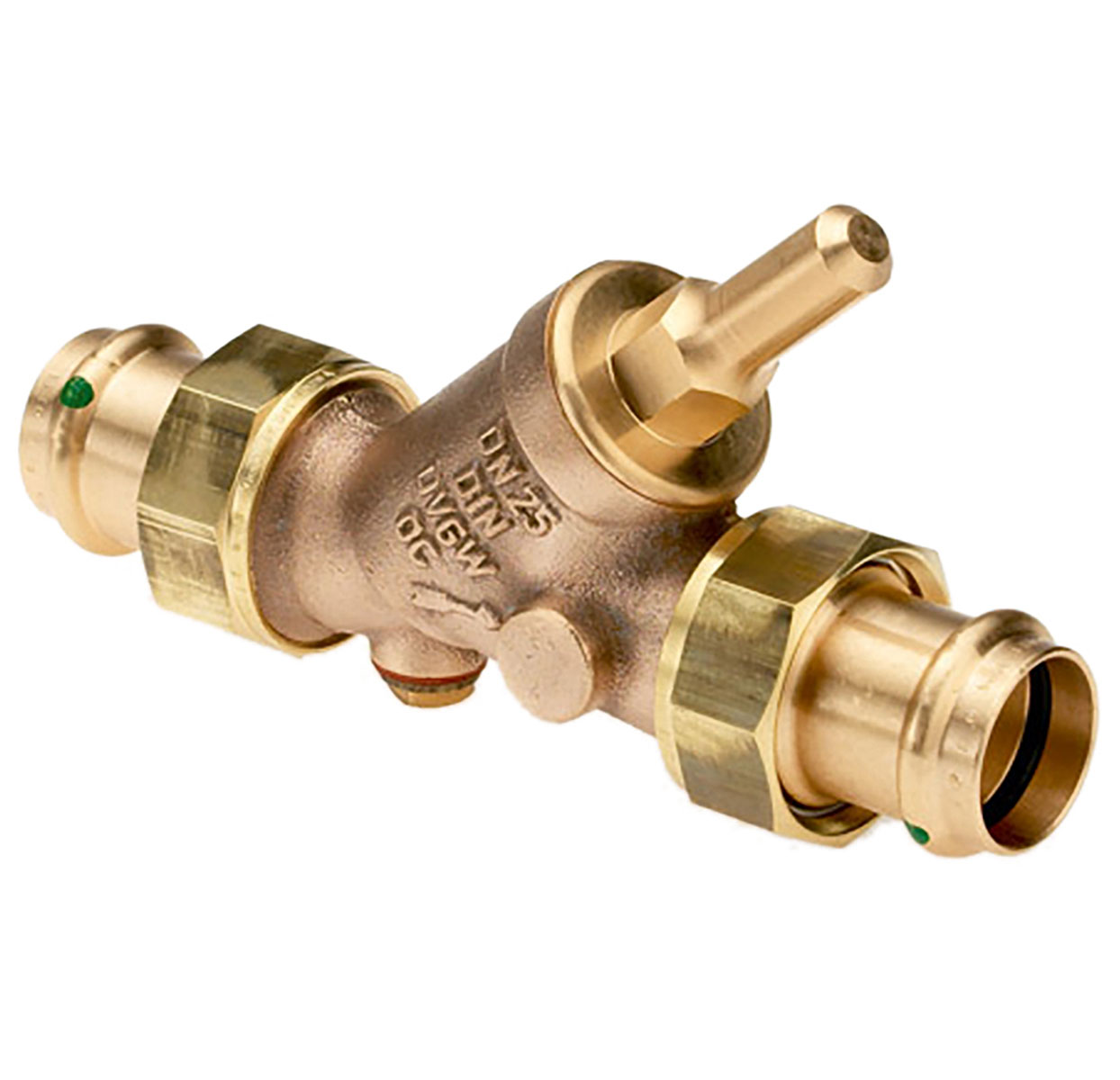 3730540 - Red-brass Backflow-preventer male thread, Viega Profipress, without drain valve