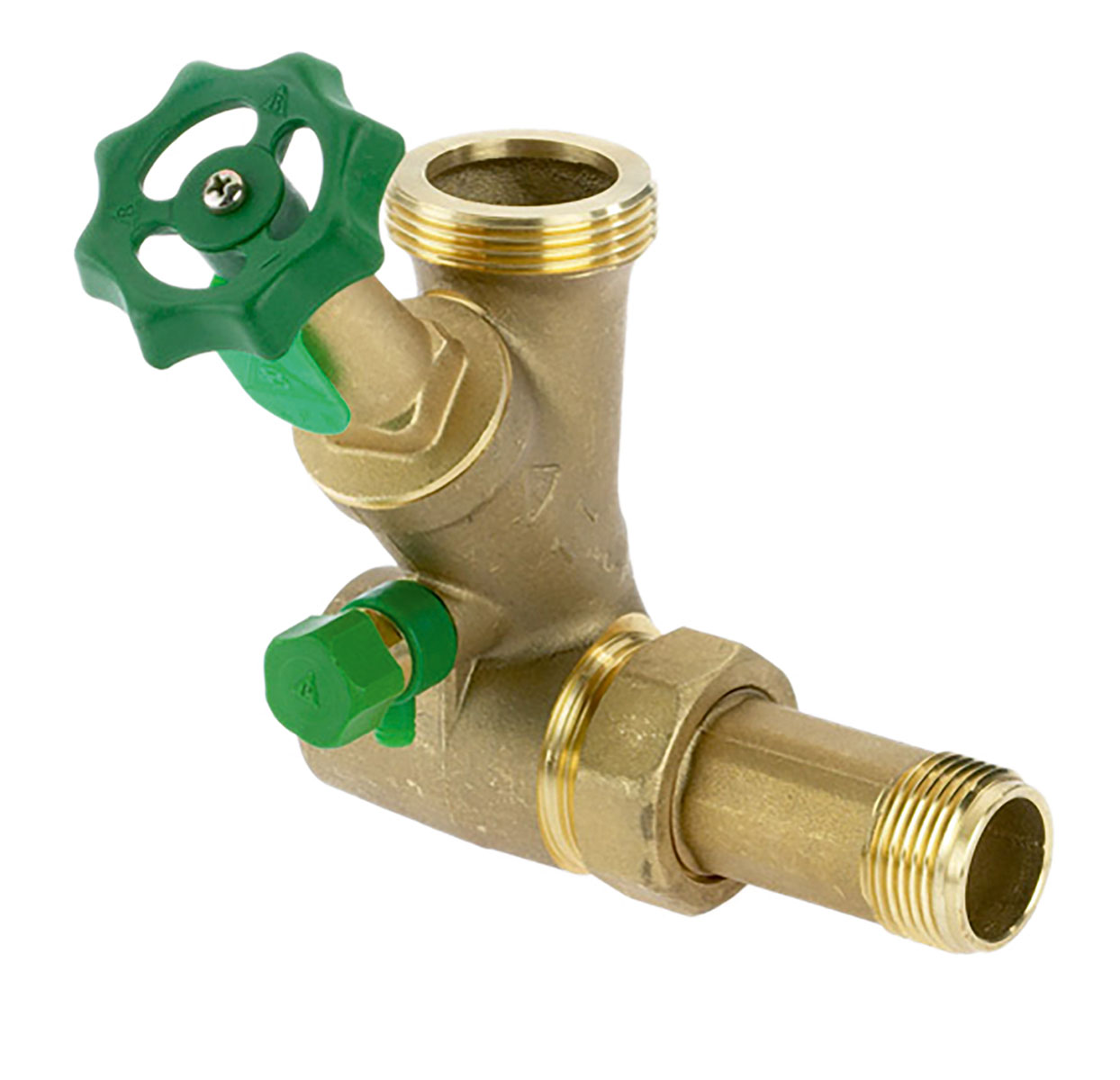 4005000 - CR-Brass Branch T-Valve Combined Free-flow and Backflow-preventer Body DN 32