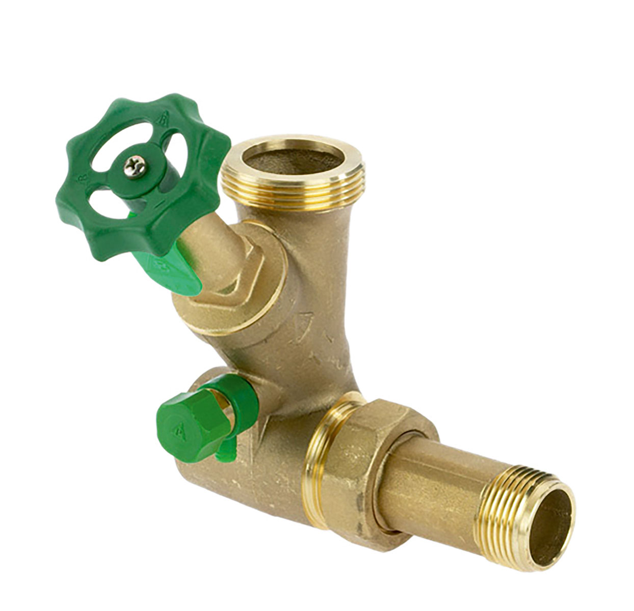 4904000 - CR-Brass Branch T-Valve AT-Fit Combined Free-flow and Backflow-preventer Body DN 25
